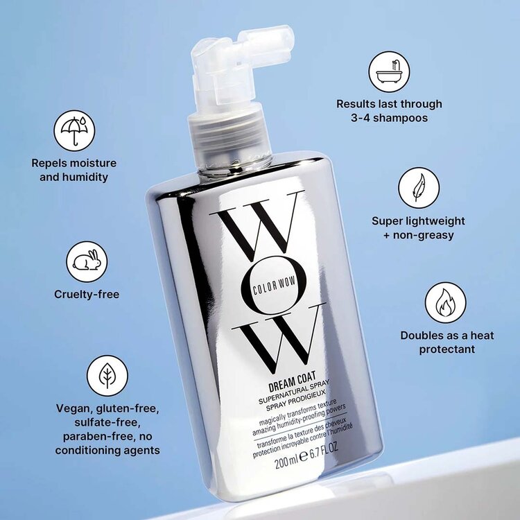 COLOR WOW Dream Coat | Prodigious Spray – Heat-activated anti-frizz shield for glassy shine