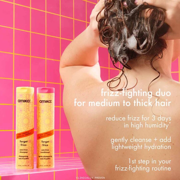 amika: Forget Frizz | Anti-Frizz Conditioner – Detangles, Smooths and Defends Against Humidity Without Weight