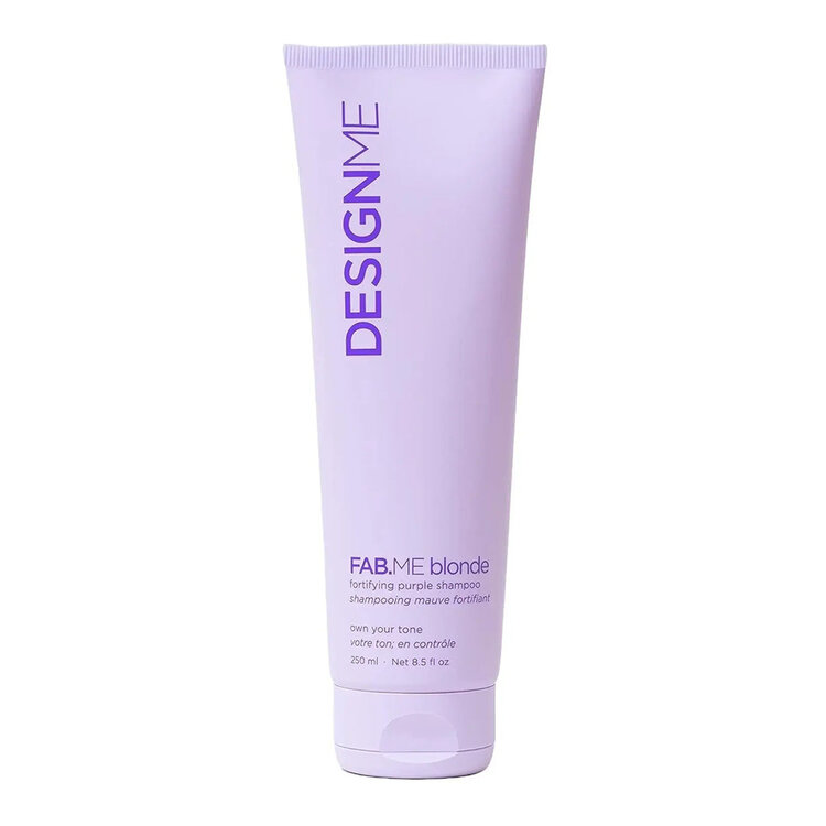 DESIGN.ME Fab.Me | Strengthening Purple Shampoo 250 ml (8.5 fl. oz) – Tones Brass and Fortifies Blonde and Highlighted Hair