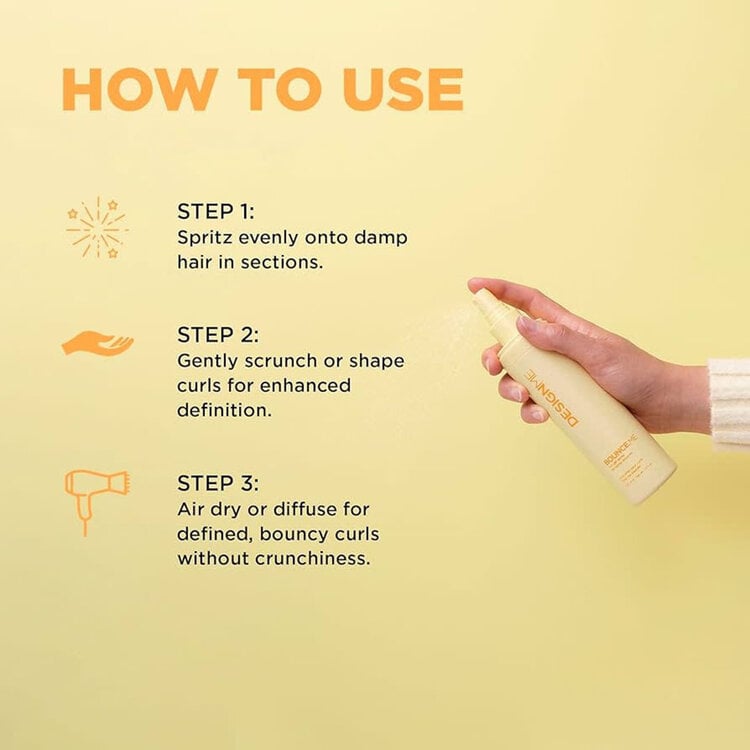 DESIGN.ME Bounce.Me | Gel Spray pour Boucles – Définit Les Boucles Avec une Tenue Souple et Sans Frisottis