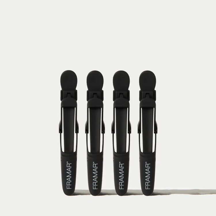 FRAMAR Gator Grips | Rubberized Alligator Clips (Black) – Classic Collection 4-pack for secure sectioning
