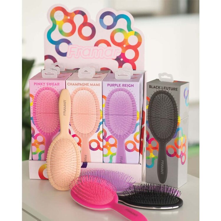 FRAMAR Detangling Oval Brush | Classic Collection – Gentle knot-free brushing on wet or dry hair