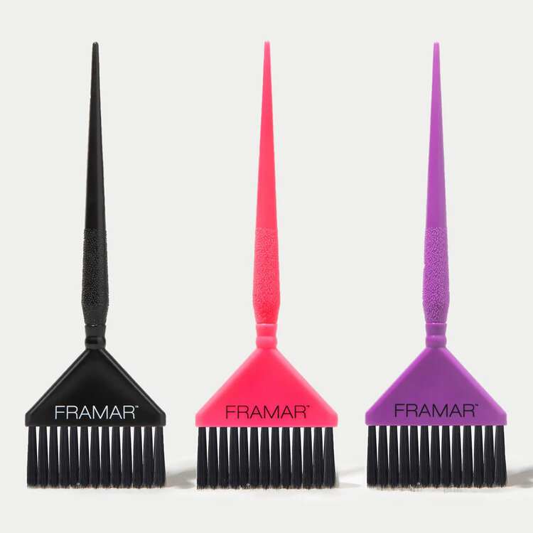 FRAMAR Big Daddy | Set of 3 Larges Coloring Brushes | Core Collection – Fast, even application for color and treatments