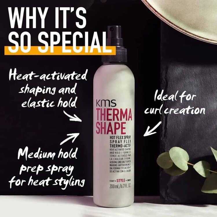 KMS Thermashape | Hot Flex Spray (200ml/6.7oz) – Flexible heat-activated hold