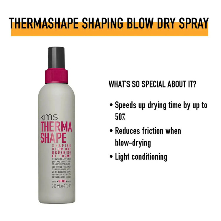KMS Thermashape | Brushing et Forme (200ml/6.7oz) – Donne du corps et facilite le coiffage à la chaleur