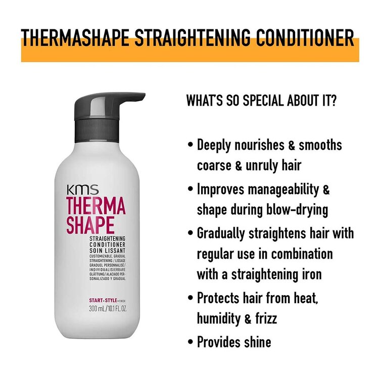 KMS Thermashape | Soin Lissant  (300ml/10.1oz)  – Démêle, lisse et prépare au coiffage à la chaleur