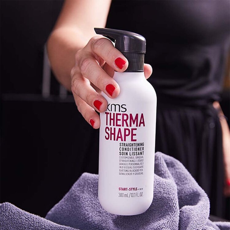 KMS Thermashape | Straightening Conditioner (300ml/10.1oz) – Smoothes and preps hair for heat styling