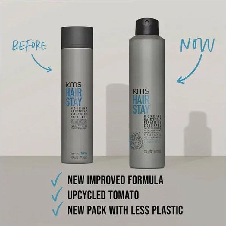 KMS Hairstay | Working Hairspray – Flexible, brushable hold for natural styling