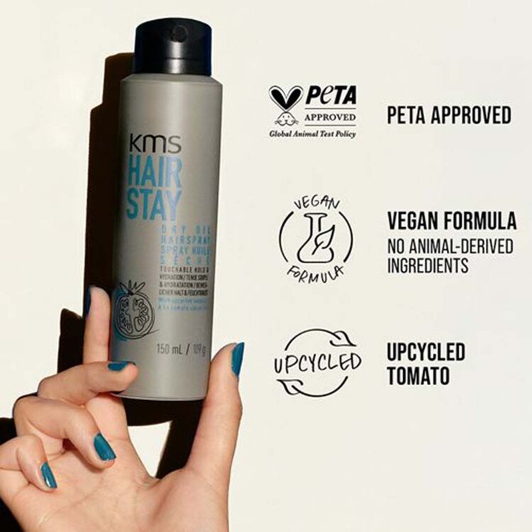 KMS Hairstay | Spray Huile Sèche – Fini brillant léger sans alourdir