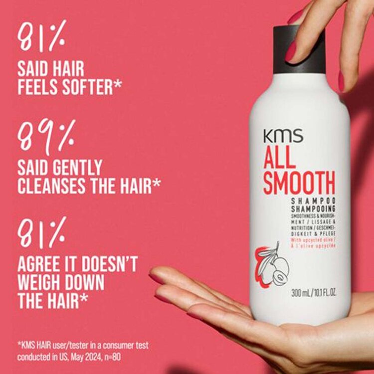 KMS All Smooth | Shampooing – Nettoie en douceur et aide à lisser les cheveux