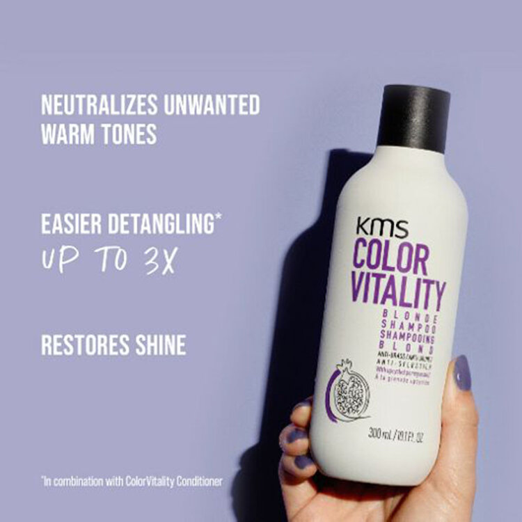 KMS Colorvitality | Blonde Shampoo . Anti-Brass – Neutralizes brassiness and brightens blonde