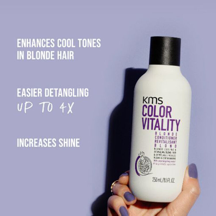 KMS Colorvitality | Revitalisant Blond — Anti-Jaune – Neutralise les reflets jaunes et illumine le blond