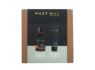 MUST | MAN Proffessional Duo Laver et Coiffer | Take Control — Coffret Fêtes 2025