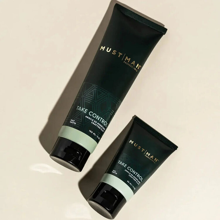 MUST | MAN Proffessional Duo Laver et Coiffer | Take Control — Coffret Fêtes 2025 – Nettoyage énergisant + coiffage flexible