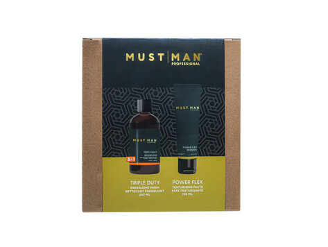 MUST | MAN Professional Duo Laver et Coiffer | Power Flex — Coffrets Fêtes 2025