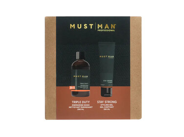 MUST | MAN Professional Duo Laver et Coiffer | Stay Strong — Coffrets Fêtes 2025