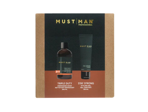 MUST | MAN Professional Duo Laver et Coiffer | Stay Strong — Coffrets Fêtes 2025