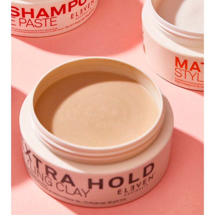 ELEVEN Australia Extra Hold | Pâte D'Argile Coiffante (85 g / 3 oz) — Tenue Forte & Fini Mat