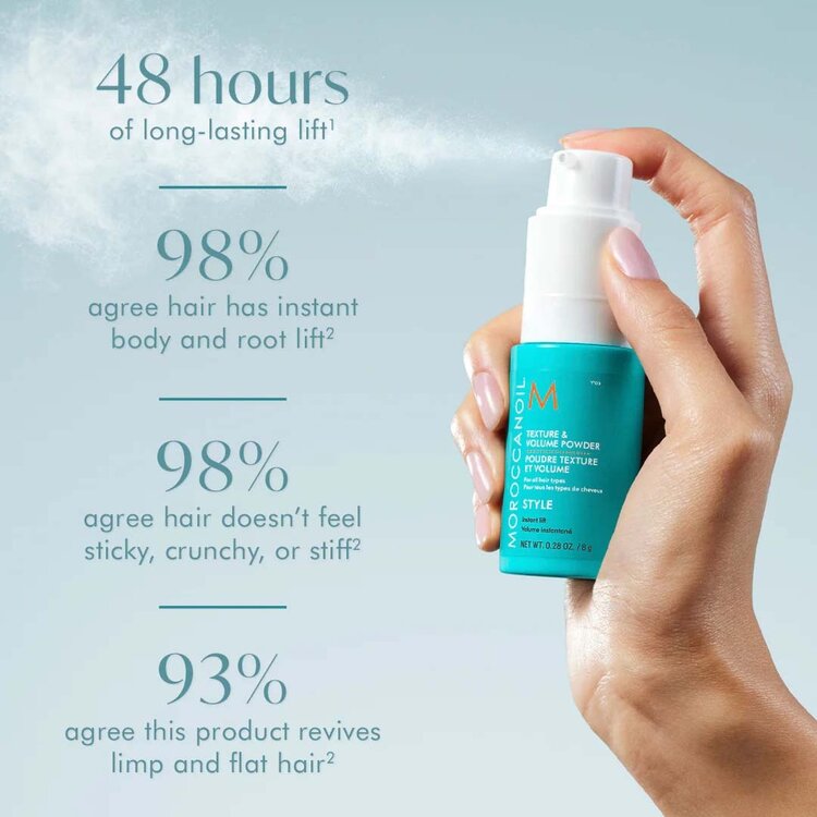 MOROCCANOIL Style | Texture & Volume Powder 8g / 0.28 oz – Volumizing mattifying styling powder