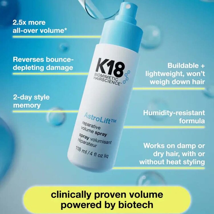 K18 Biomimetic Hairscience AstroLift | Reparative Volume Spray – Lightweight lift + repair spray