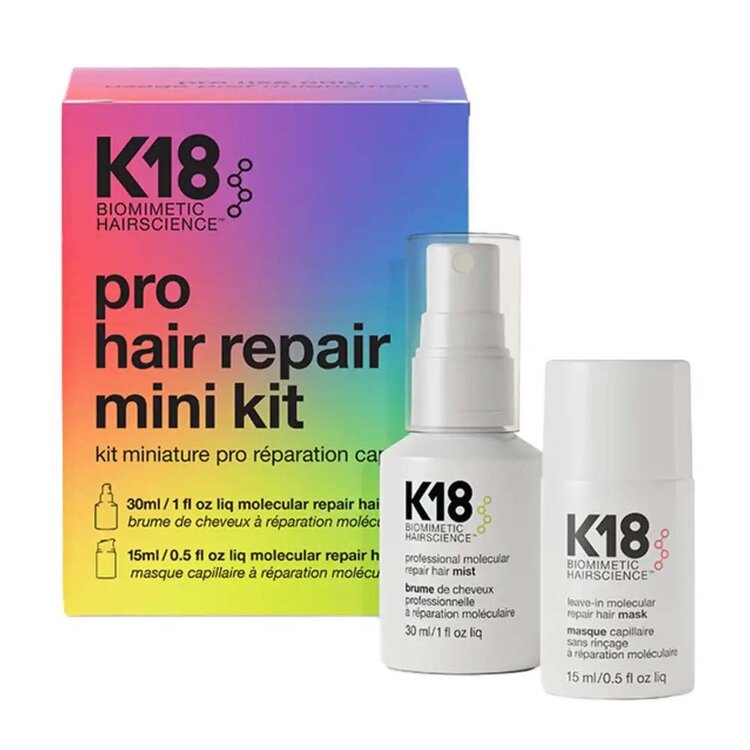 K18 Biomimetic Hairscience Pro Hair Repair Mini Kit | Discovery Set 2025 – Mini molecular repair duo