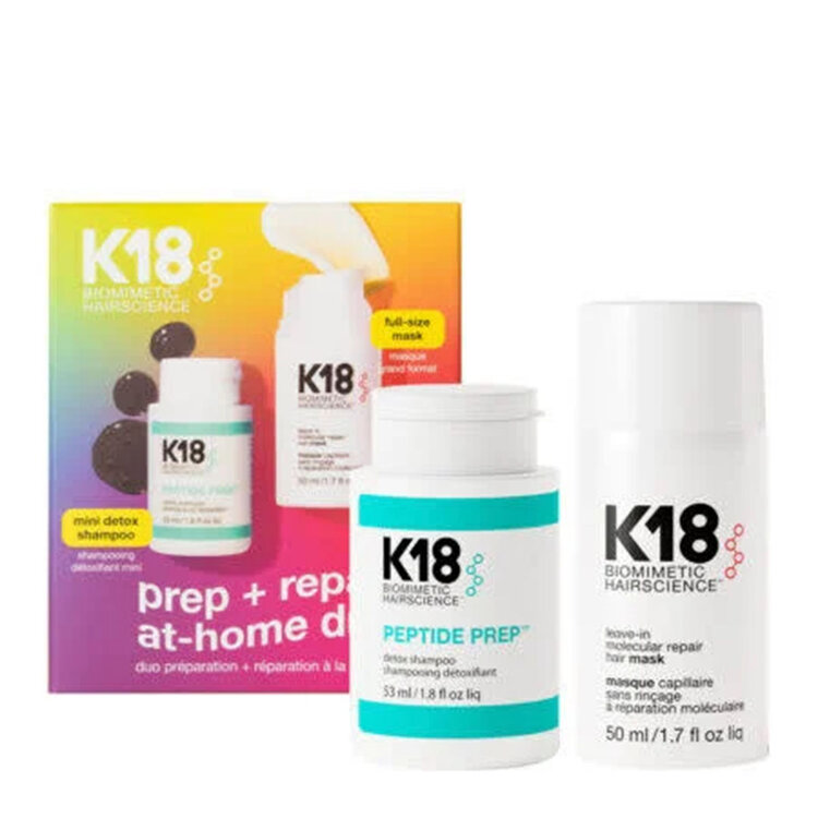 K18 Biomimetic Hairscience  Prep + Repair At-Home Duo | Discovery Set 2025 – At-home detox + repair routine