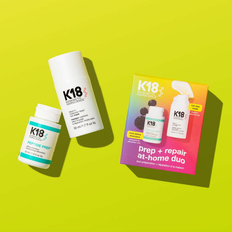 K18 Biomimetic Hairscience Duo de Réparation Maison | Coffret Découverte 2025 – Routine detox + réparation à la maison