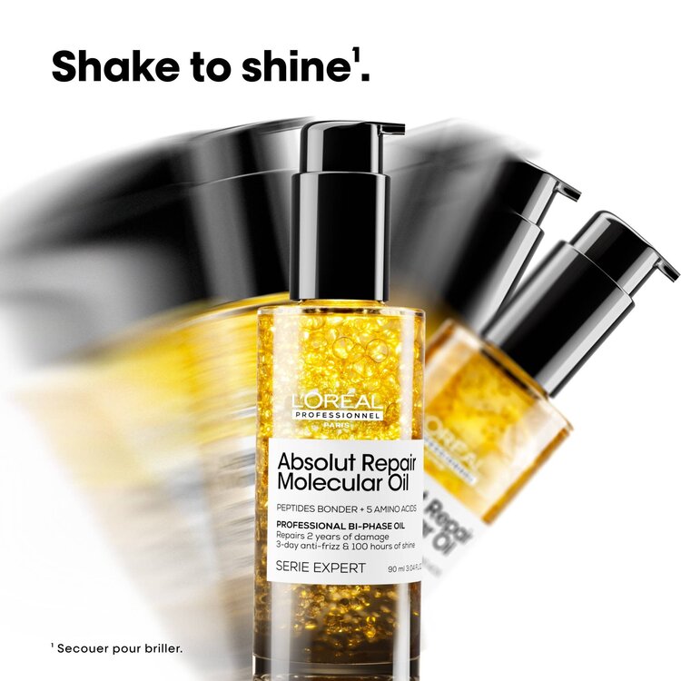L'ORÉAL PROFESSIONNEL Serie Expert | Absolut Repair Molecular | Bi-Phase Oil – Lightweight shine and frizz control