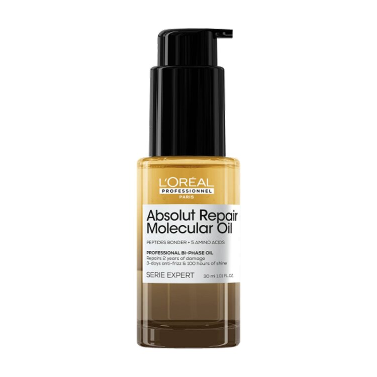 L'ORÉAL PROFESSIONNEL Serie Expert | Absolut Repair Molecular | Bi-Phase Oil – Lightweight shine and frizz control