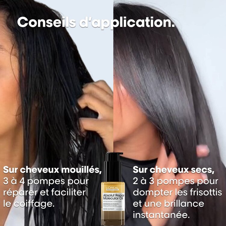 L'ORÉAL PROFESSIONNEL Serie Expert | Absolut Repair Molecular | Bi-Phase Oil – Lightweight shine and frizz control