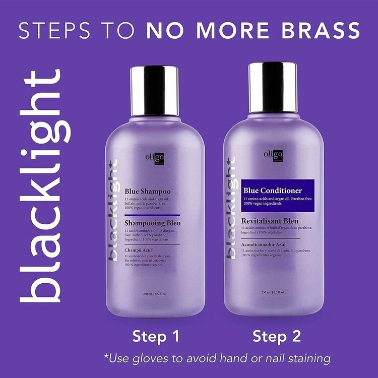 OLIGO Blacklight | Blue Shampoo  – Blue toning shampoo for brassy tones
