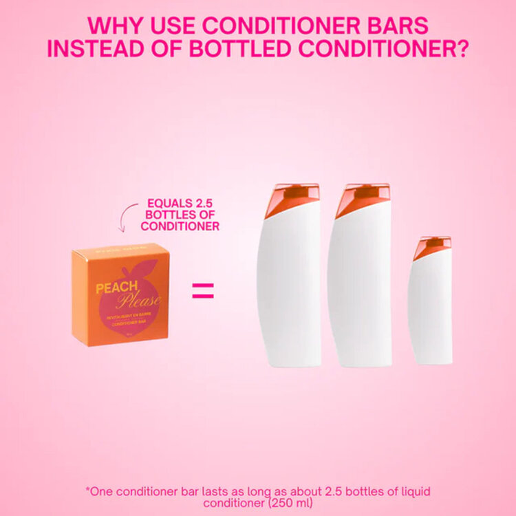 PIXIE WOO Pixie Woo - Hair Care | Peach Please — Revitalisant en Barre (65g) – Revitalisant solide hydratant pour cheveux