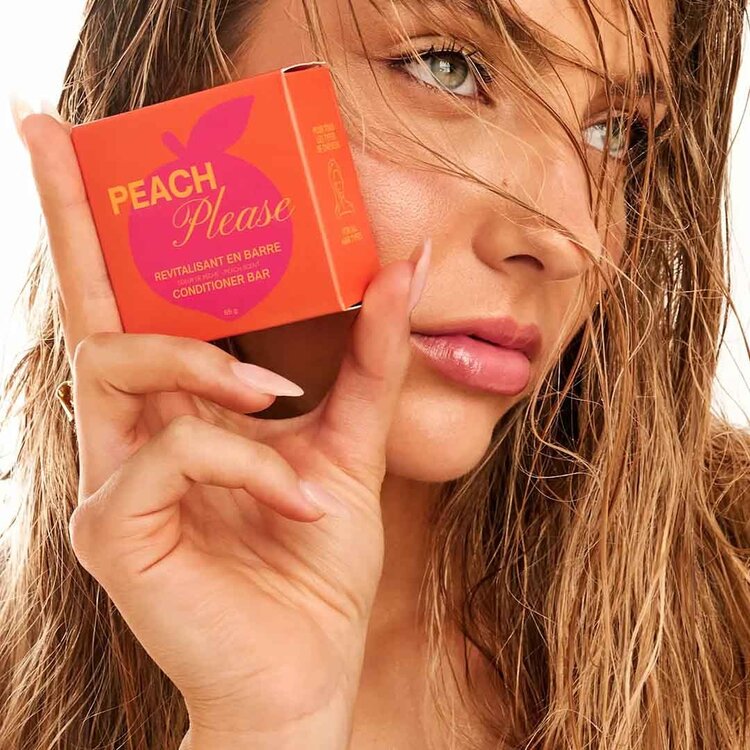 PIXIE WOO Pixie Woo - Hair Care | Peach Please — Revitalisant en Barre (65g) – Revitalisant solide hydratant pour cheveux