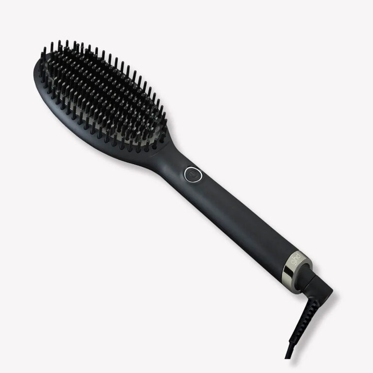 GHD Good Hair Day Glide | Smoothing Hot Brush (Black) - Quick Smoothing & Frizz Control