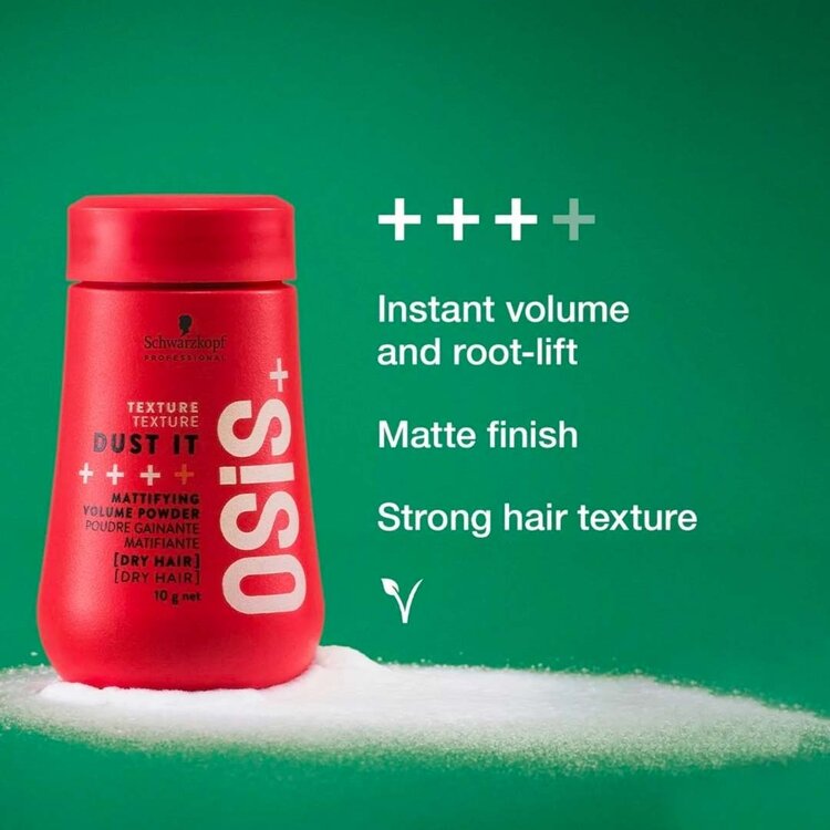 SCHWARZKOPF OSIS+ Dust It | Poudre Gainante Matifiante (10 g / 0.35 oz) – Volume instantané et fini mat