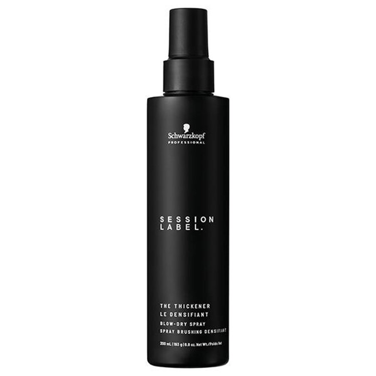 SCHWARZKOPF Session Label | The Thickener — Blow-Dry Spray (200ml/193g/6.8oz) - Blow-dry spray that adds body, volume and flexible hold without weight
