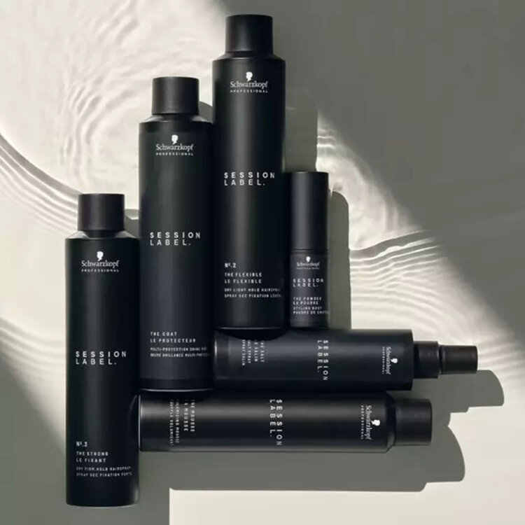 SCHWARZKOPF Session Label | N°.2 Le Flexible — Spray Sec Fixation Légère - Fixation souple, finition naturelle et mouvement flexible