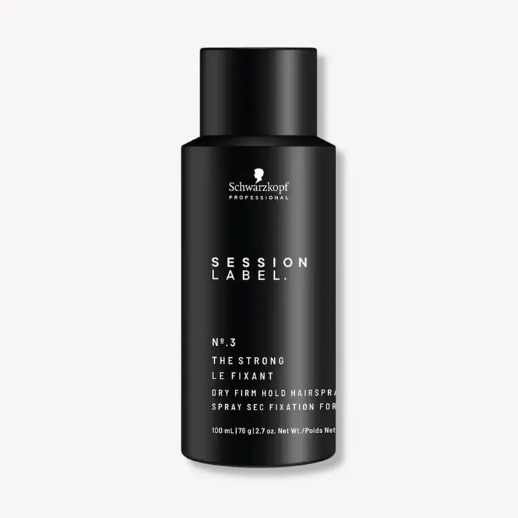 SCHWARZKOPF Session Label | N°.3 Le Ferme — Spray Sec Fixation Forte - Fixation ferme, contrôle durable et fini propre sans effet cartonné