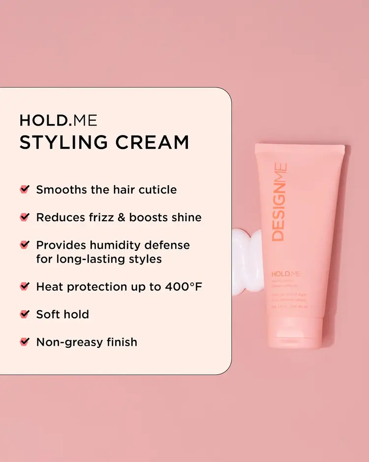 DESIGN.ME Hold.Me | Crème Coiffante – Tenue Souple et Contrôle Des Frisottis au Quotidien