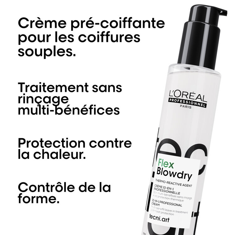 L'ORÉAL PROFESSIONNEL Tecni.Art | Flex Blowdry 10-in-1 Cream (190 ml / 6.8 oz) – All-in-one blowdry protector