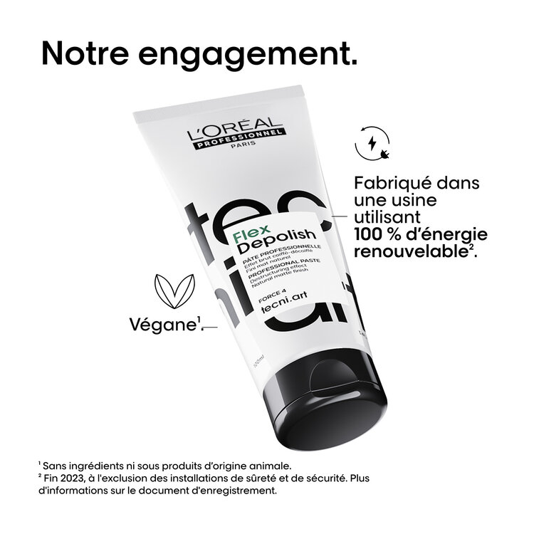 L'ORÉAL PROFESSIONNEL Tecni.Art | Flex Depolish Pâte Effet Brut (100 ml / 3.4 oz) – Finition matte et effet coiffé-décoiffé