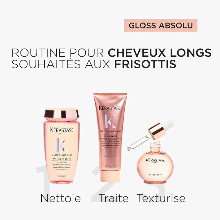 KÉRASTASE Routine Capillaire | Gloss Absolu | Ensemble de Soins Brillance Intense – Hydratation, Éclat et Protection Couleur