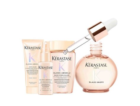 KÉRASTASE Routine Capillaire | Gloss Absolu | Ensemble de Soins Brillance Formats Voyage et Glaze Drops