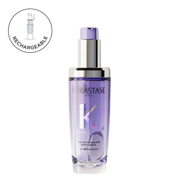 KÉRASTASE Hair Routine | Blond Absolu | Refillable Duo | L'Huile Capillaire Cicagloss – Strengthening & protecting oils for blonde hair