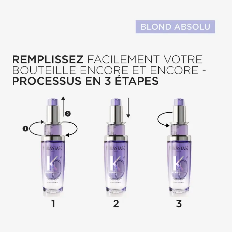 KÉRASTASE Blond Absolu | Refillable Duo | L'Huile Capillaire Cicagloss – Strengthening & protecting oils for blonde hair