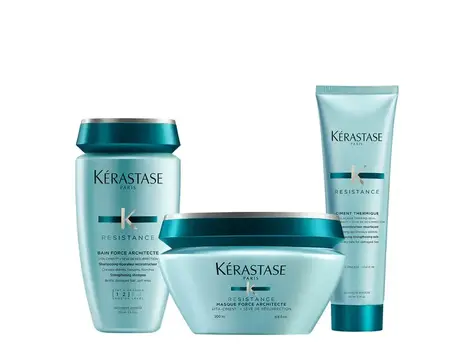 KÉRASTASE Routine Capillaire | Resistance | Ensemble de Soins | Force Architecte / Cheveux Épais et Abîmés