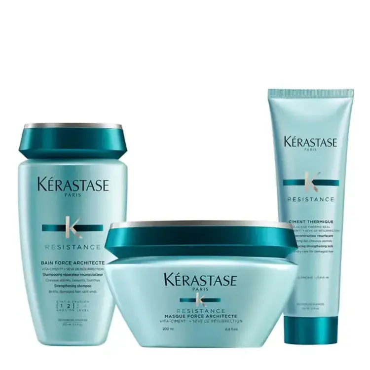 KÉRASTASE Routine Capillaire | Resistance | Ensemble de Soins | Force Architecte / Cheveux Épais et Abîmés