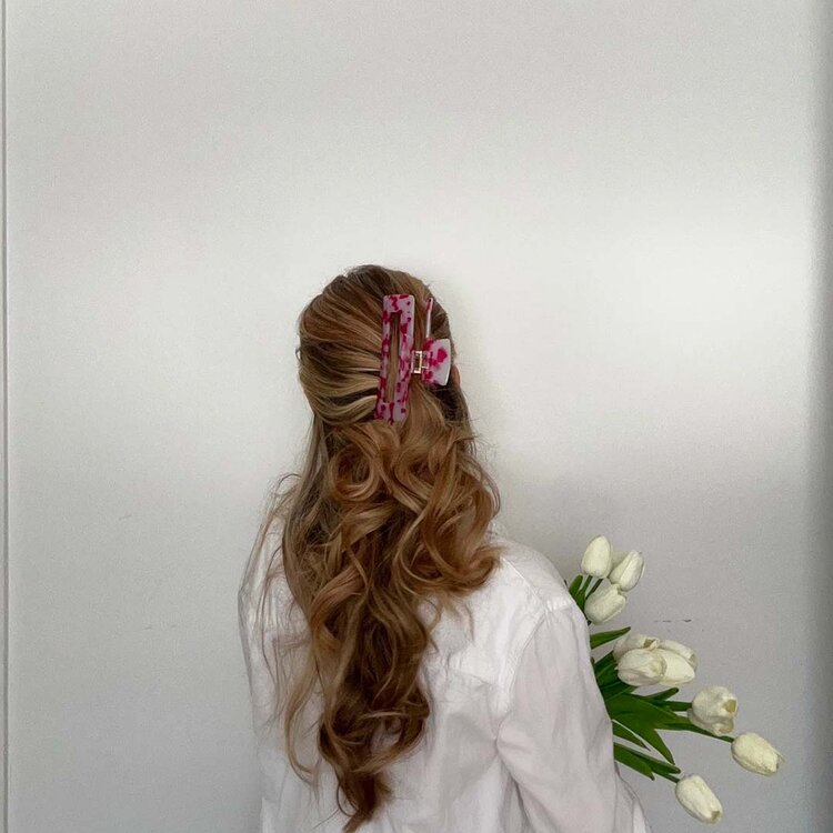 PIXIE WOO Pinces à Griffes pour Cheveux | Pink Paradise - Maintien Stylé et Confortable