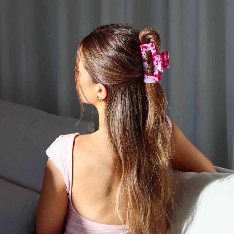 PIXIE WOO Hair Claw Clips | Pink Paradise - Stylish and Comfortable Hold
