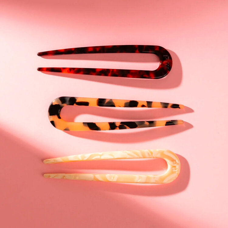 PIXIE WOO French Pins - Minimalist and Elegant Hair Accessory